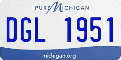 MI license plate DGL1951