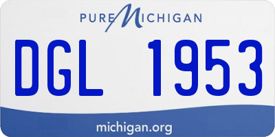 MI license plate DGL1953