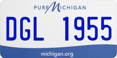 MI license plate DGL1955