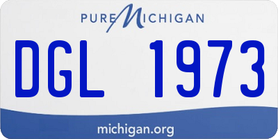 MI license plate DGL1973