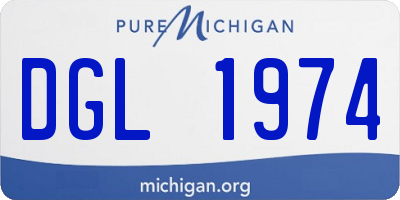 MI license plate DGL1974