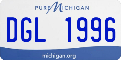 MI license plate DGL1996