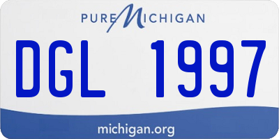 MI license plate DGL1997