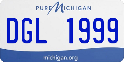 MI license plate DGL1999