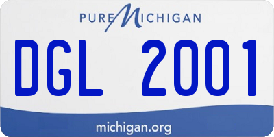 MI license plate DGL2001