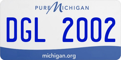 MI license plate DGL2002