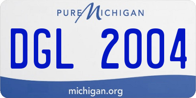 MI license plate DGL2004
