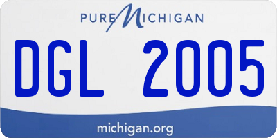 MI license plate DGL2005