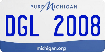 MI license plate DGL2008