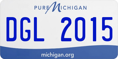 MI license plate DGL2015
