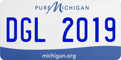 MI license plate DGL2019