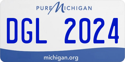 MI license plate DGL2024