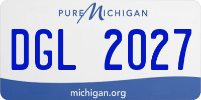 MI license plate DGL2027
