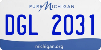 MI license plate DGL2031