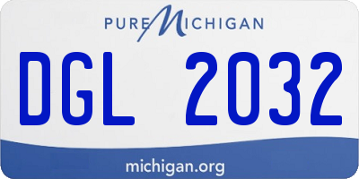 MI license plate DGL2032