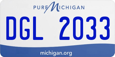 MI license plate DGL2033