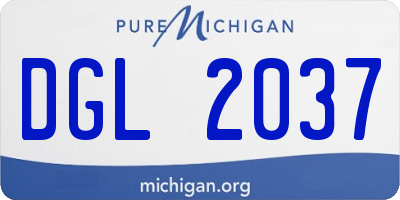 MI license plate DGL2037