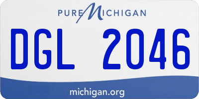 MI license plate DGL2046
