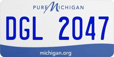 MI license plate DGL2047