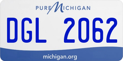 MI license plate DGL2062