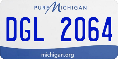 MI license plate DGL2064