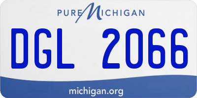 MI license plate DGL2066