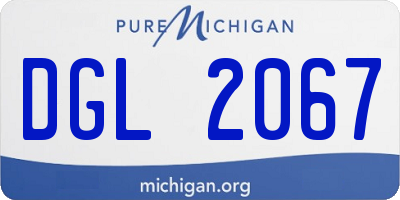 MI license plate DGL2067