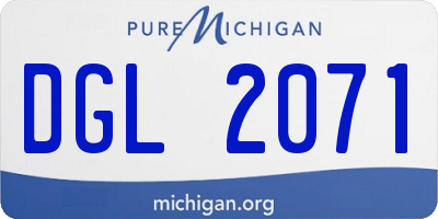MI license plate DGL2071