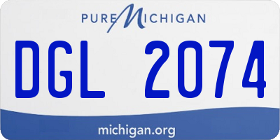 MI license plate DGL2074