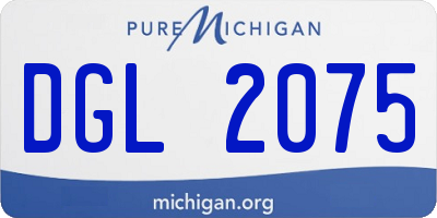 MI license plate DGL2075