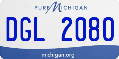 MI license plate DGL2080