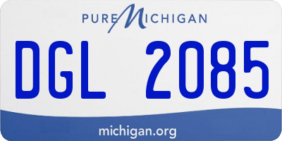 MI license plate DGL2085