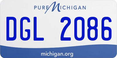 MI license plate DGL2086