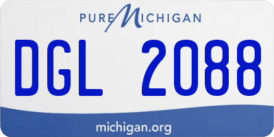 MI license plate DGL2088