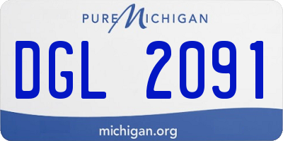 MI license plate DGL2091