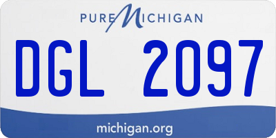 MI license plate DGL2097