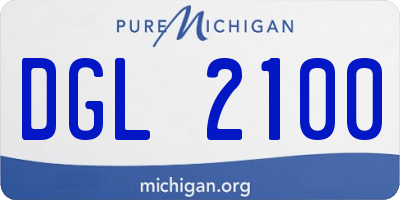 MI license plate DGL2100
