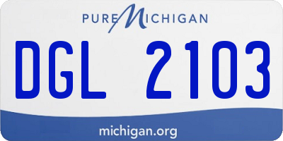 MI license plate DGL2103