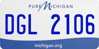 MI license plate DGL2106