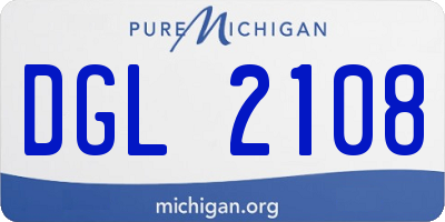MI license plate DGL2108