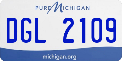 MI license plate DGL2109