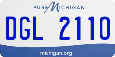 MI license plate DGL2110