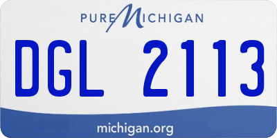 MI license plate DGL2113