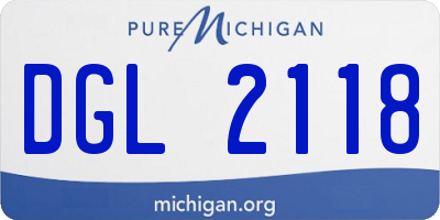 MI license plate DGL2118