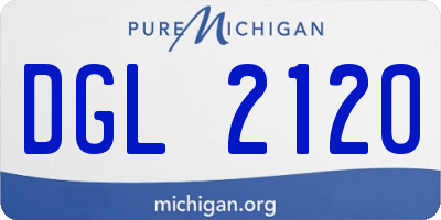 MI license plate DGL2120