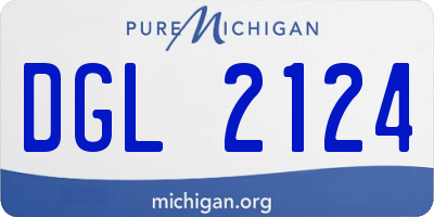 MI license plate DGL2124