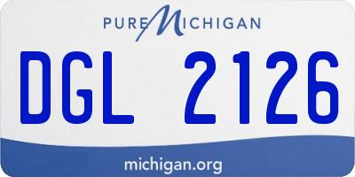 MI license plate DGL2126
