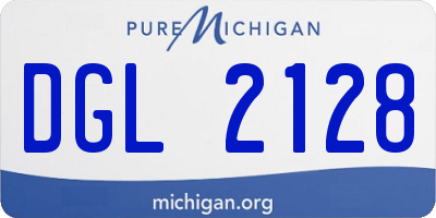 MI license plate DGL2128