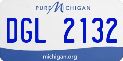 MI license plate DGL2132
