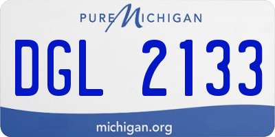 MI license plate DGL2133